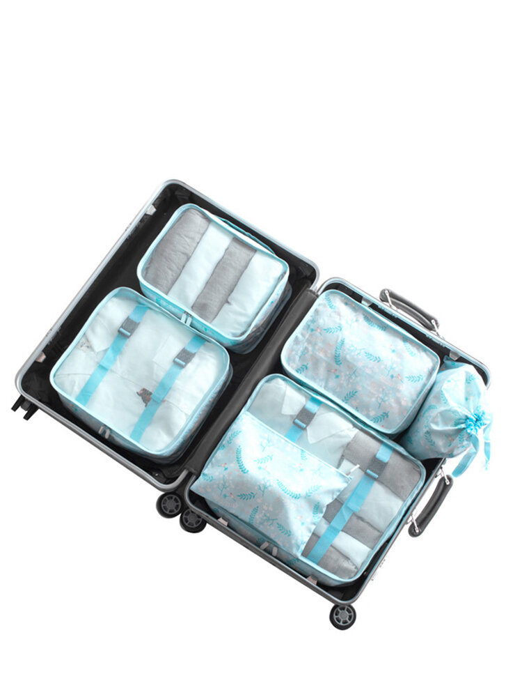 

6Pcs Travel Print Storage Bag Luggage Clothing Sub-bag