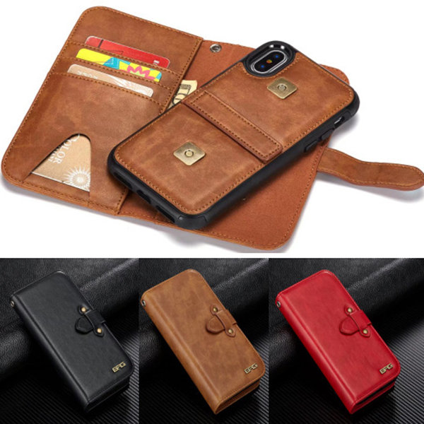 Multi-sltots PU Leather iPhone X/7/7 plus/8/8 plus Phone Case Card Holder Wallet
