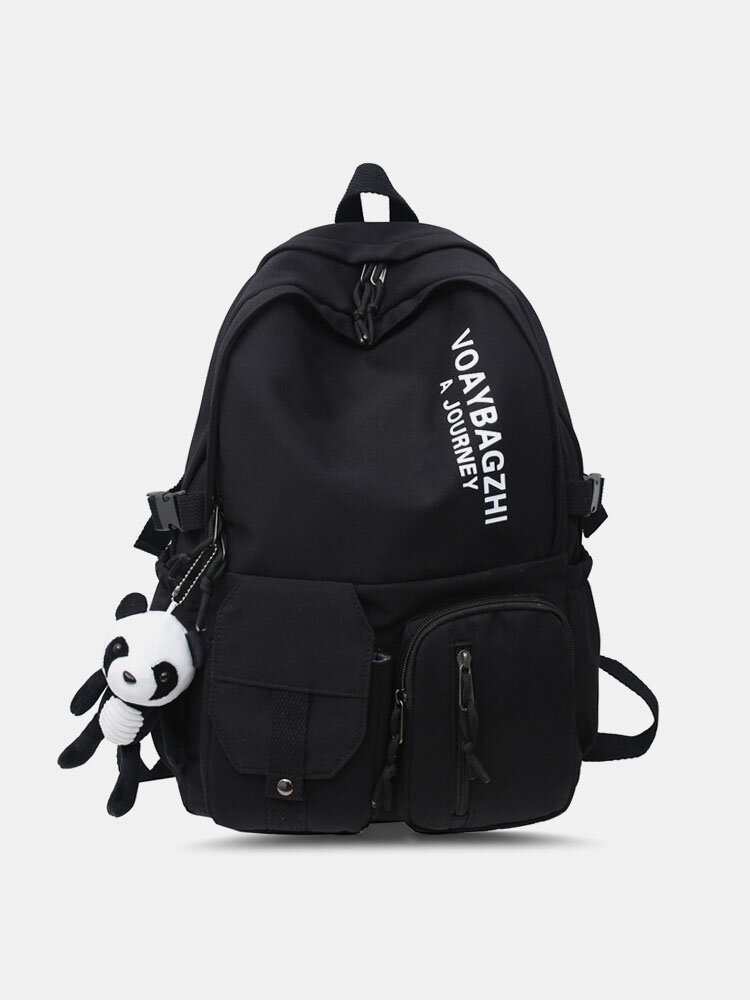 Men Nylon Casual Panda Winter Olympics Beijing 2022 Large Capacity Backpack