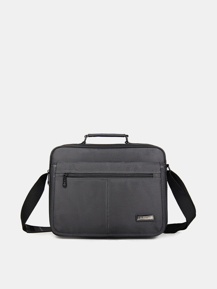 Men Oxfords Cloth Business Large Capacity Brief Laptop Bag Adjustable Strap Briefcase