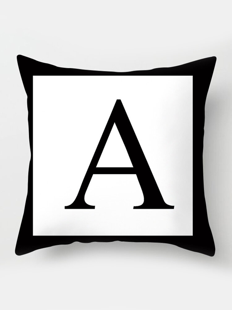 1 PC Plush Letter Print Pattern Decoration In Bedroom Living Room Sofa Cushion Cover Throw Pillow Cover Pillowcase