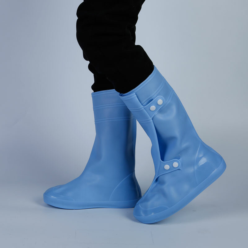 Men Waterproof Slip Resistant Easy Wear Mid Calf Rain Boots Covers