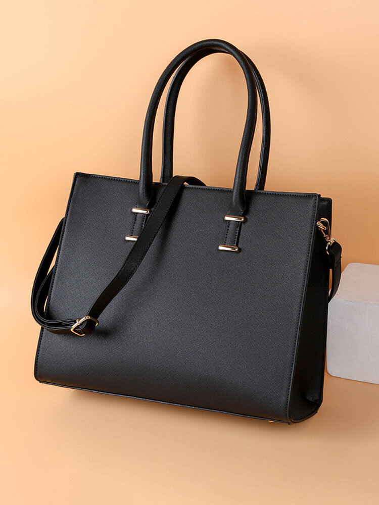 Women Casual Large Capacity Multi-Compartments Faux Leather Crossbody Bag Handbag