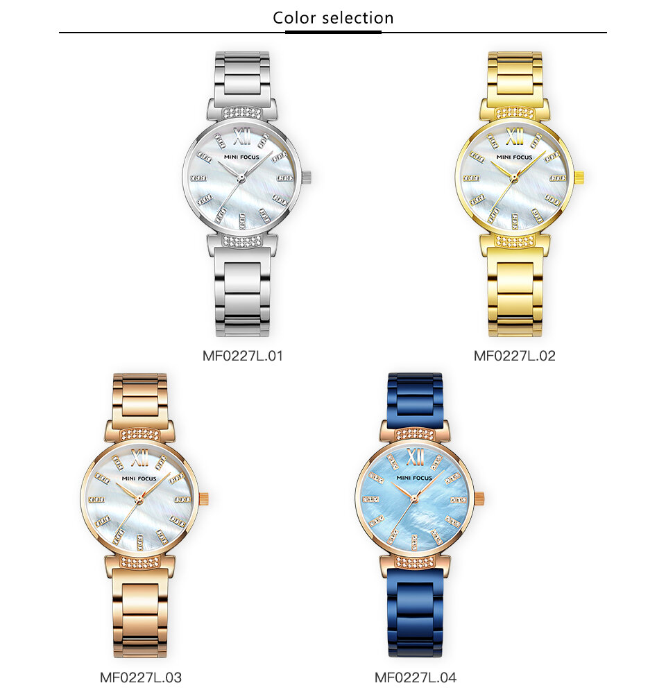 Simple Design Stainless Steel Fashionable Women Wristwatch Ladies Quartz Watch