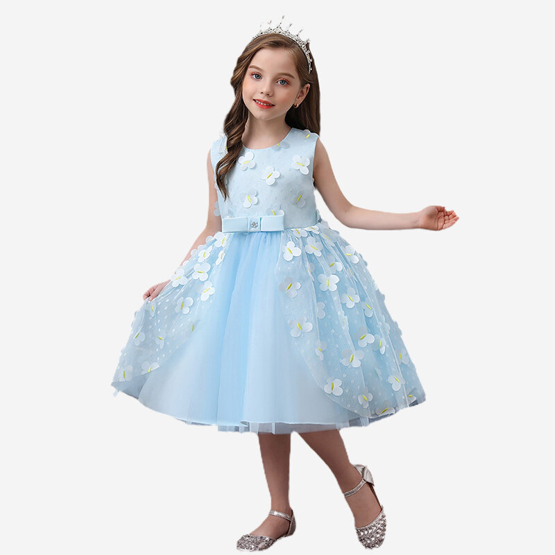 

Toddlers Girls PrincessTulle Dress For 1-7Y, White;pink;blue;champagne
