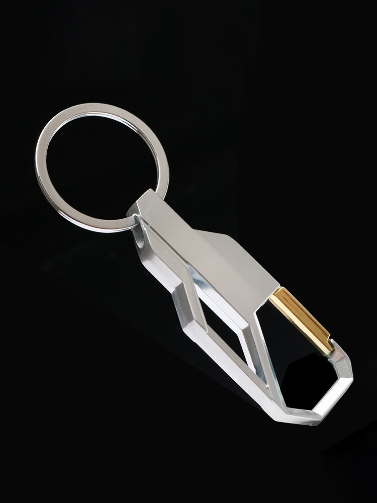Porte-clés de voiture à la mode Porte-clés en métal de style simple pour les hommes porte-clés