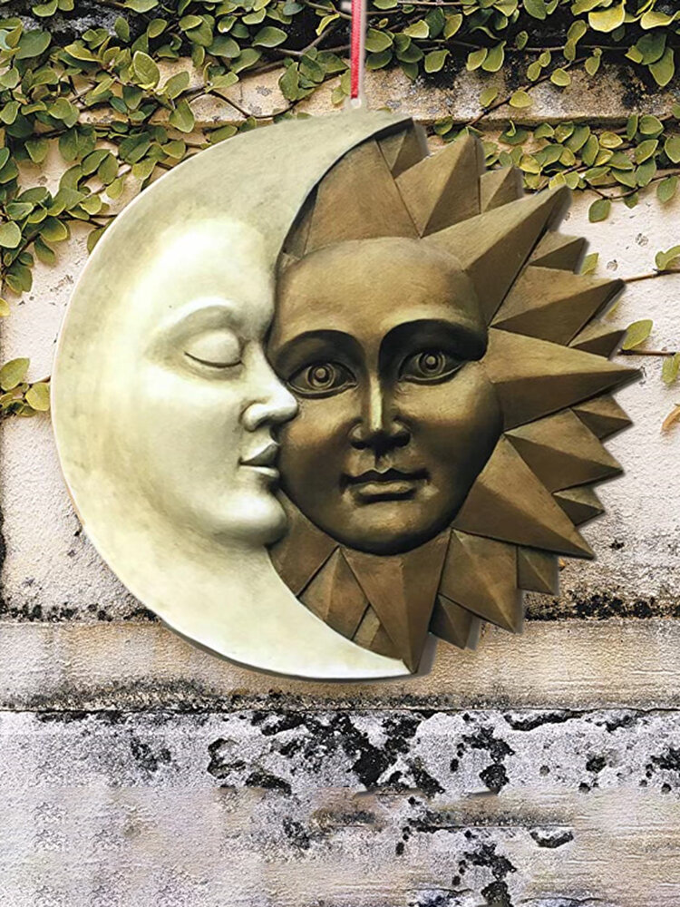 متناغم الشمس والقمر السماوية حديقة الباب الأمامي الجدار الشنق ديكور رمضان مهرجان هدية الزفاف زخرفة