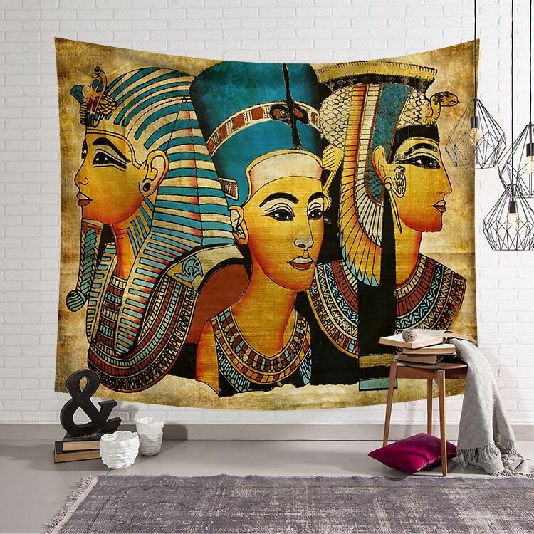 

130*150/200*150 cm Ancient Egypt Portrait Style Wall Hanging Tapestry Home Decor Polyester Tapestry