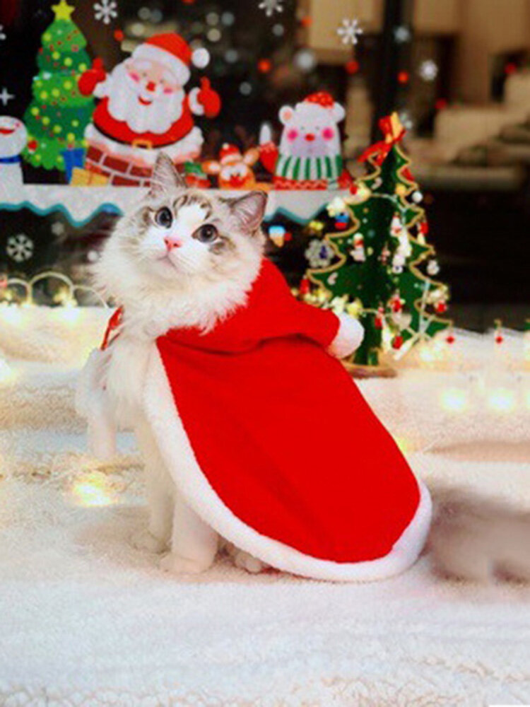 ملابس الحيوانات الأليفة الإبداعية عيد الميلاد هالوين مضحك القط الملابس عباءة يندبروف