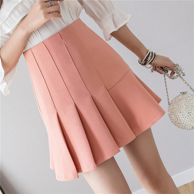 Fashion Fishtail Skirt Short Skirt Female Season New High Waist Was Thin A Word Skirt Irregular Skirt