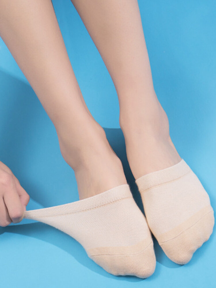 Mesh Thin Front Half Paws Cotton Soles Silicone Non-slip Slippers Socks