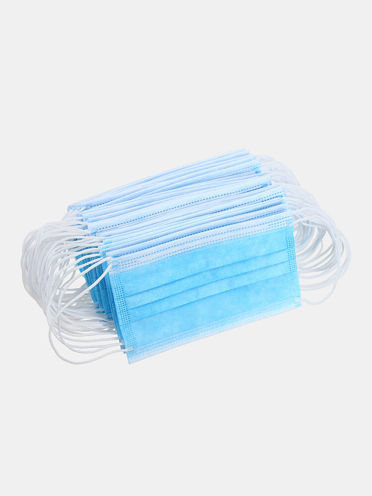 50PCS 95% Filtration 3-Ply Disposable Masks Personal Protection