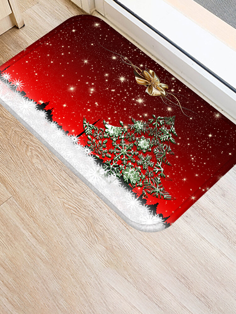 40*60cm Merry Christmas Pattern Non-Slip Carpet Entrance Door Mat Bathroom Mat Rug Floor Decor