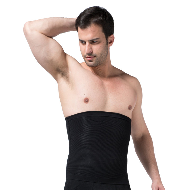 

Men's Elastic Gym Adjustable Waist Belts Belly Body Shape Sculpting Breathable Sport Waistband, White;black