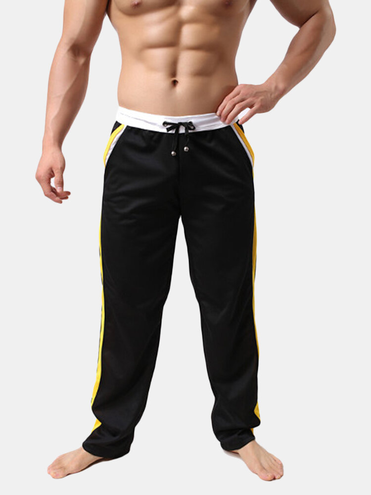 Mens Home Trousers  Casual Running Drawstring Sports Cotton Pants