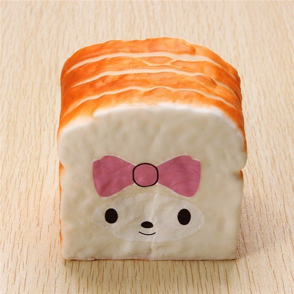 

Kawaii Squishy Soft Kawaii Emoji Toast Cute Face Bread Desk Decor