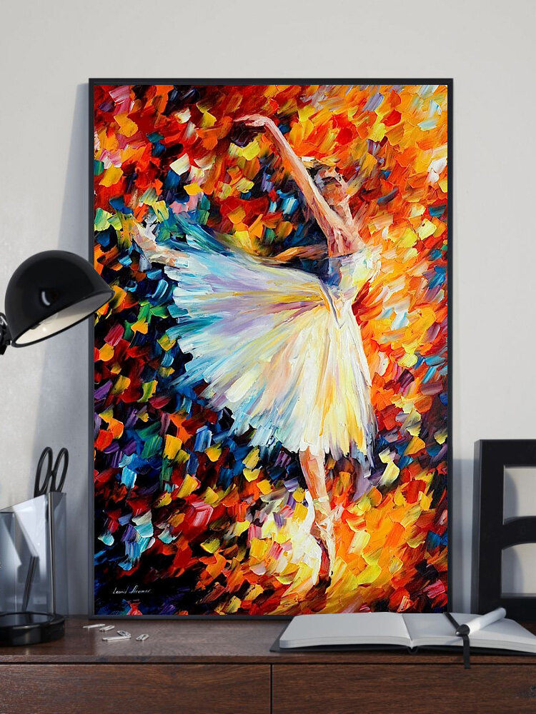 

Dancing Girl Pattern Canvas Painting Unframed Wall Art Canvas Living Room Home Decor