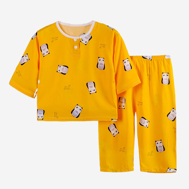 

Kid's Fruit Animal Print Thin Three Quarter Sleeves Pajama Set For 1-11Y, #01;#02;#03;#04;#05;#07;#08;#09;#10