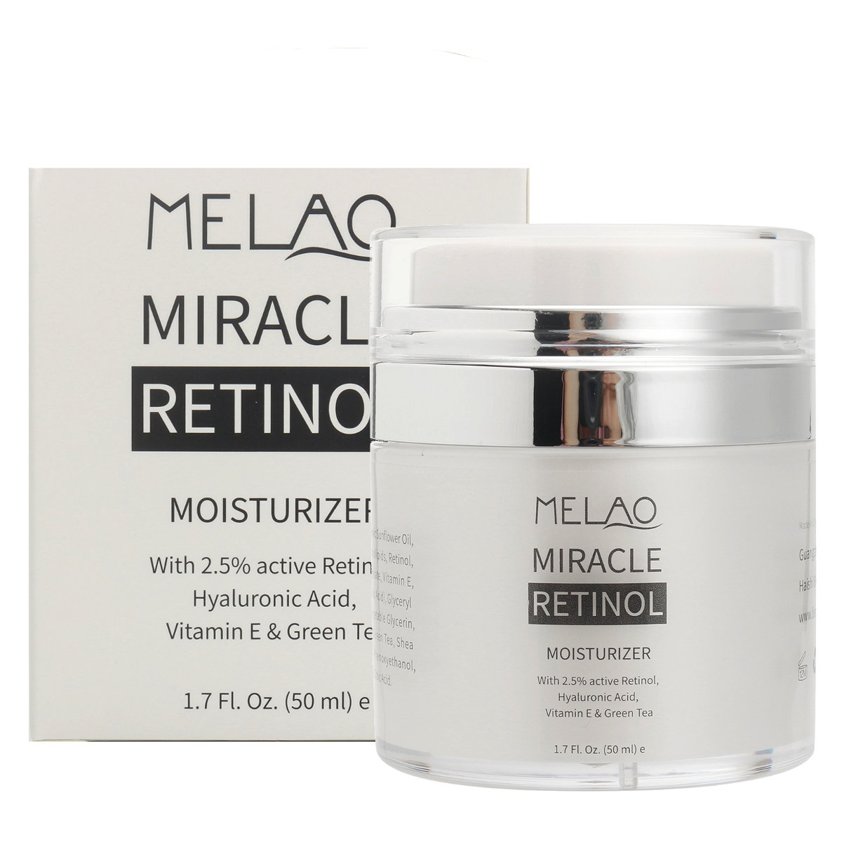 

MELAO Retinol Moisturizer Facial Cream Serum Anti Wrinkles Aging Hyaluronic Acid Vitamin E Skin Care