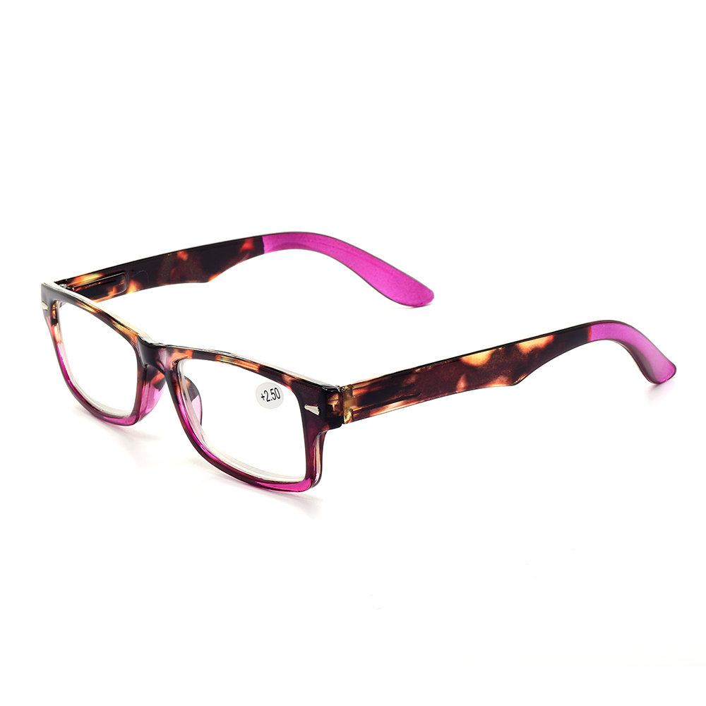

Women's Fashion Vintage Flower Resin PC High Definition Square Reading Glasses, Purple;red;blue