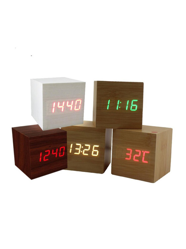 

Honana DX-CO300 Electronic Clock Creative Waterproof Time Watch Digital Wooden Alarm Clock