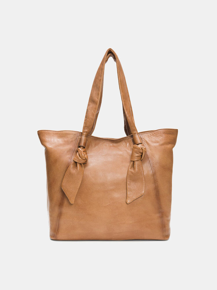 JOSEKO Women's Faux Leather Retro Simple Shoulder Bag Multifunctional Storage Handbag Tote Bag