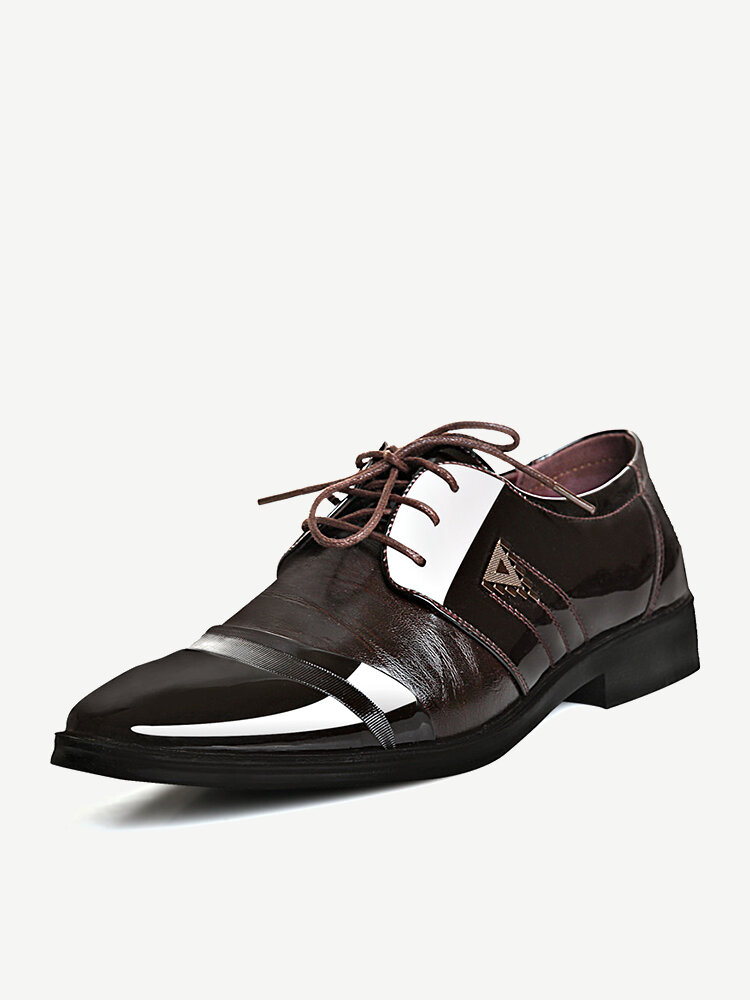 Men Classic Cap Toe Lace Up Comfy Business Formal Casual Shoes