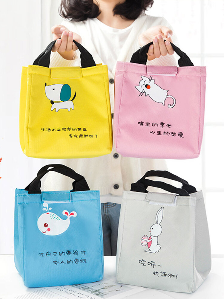 Cute Animal Takeout Insulation Bag Lunch Bag Ice Bag Portable Aluminum Film Lunch Box Picnic Bag 