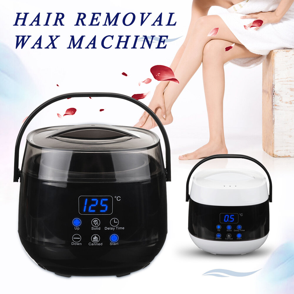 

LED Wax Warmer Clean Painless Hair Removal Waxing Kit Depilatory Electric Wax Heater, White;black