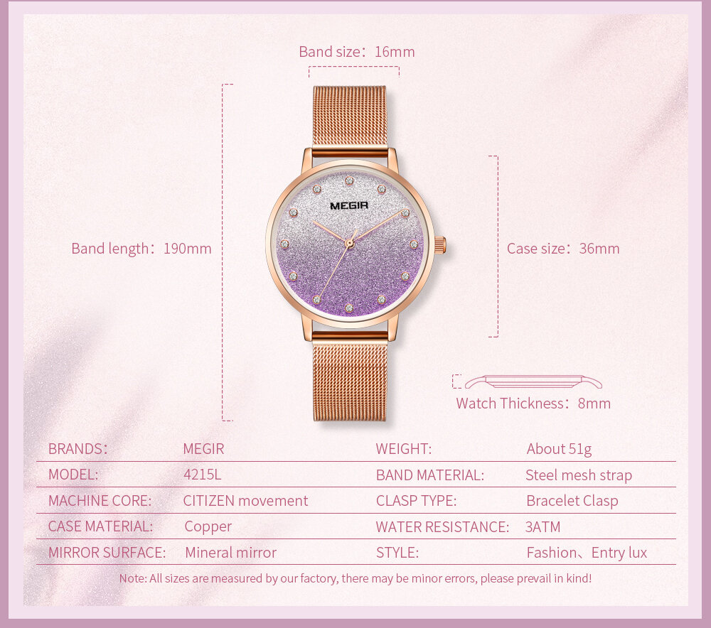 Ultra Thin Simple Design Mesh Steel Strap Women Wristwatch Fashionable Quartz Watch