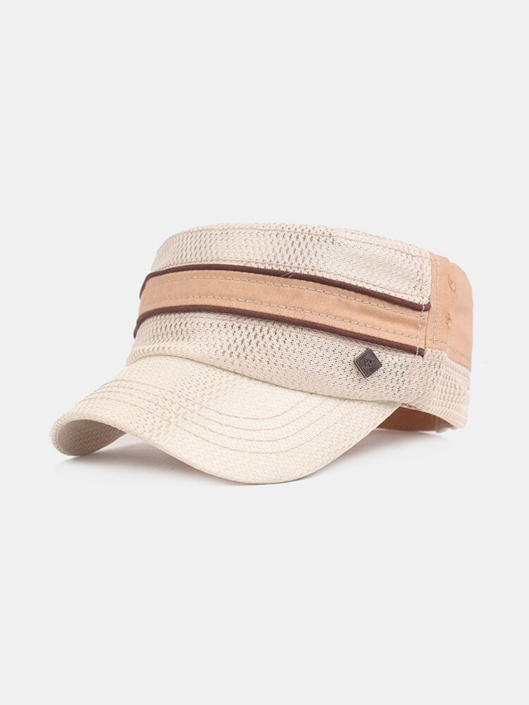 Women's Men's Flat Cap Military Cap Breathable Shade Net Cap Outdoor Climbing Hat