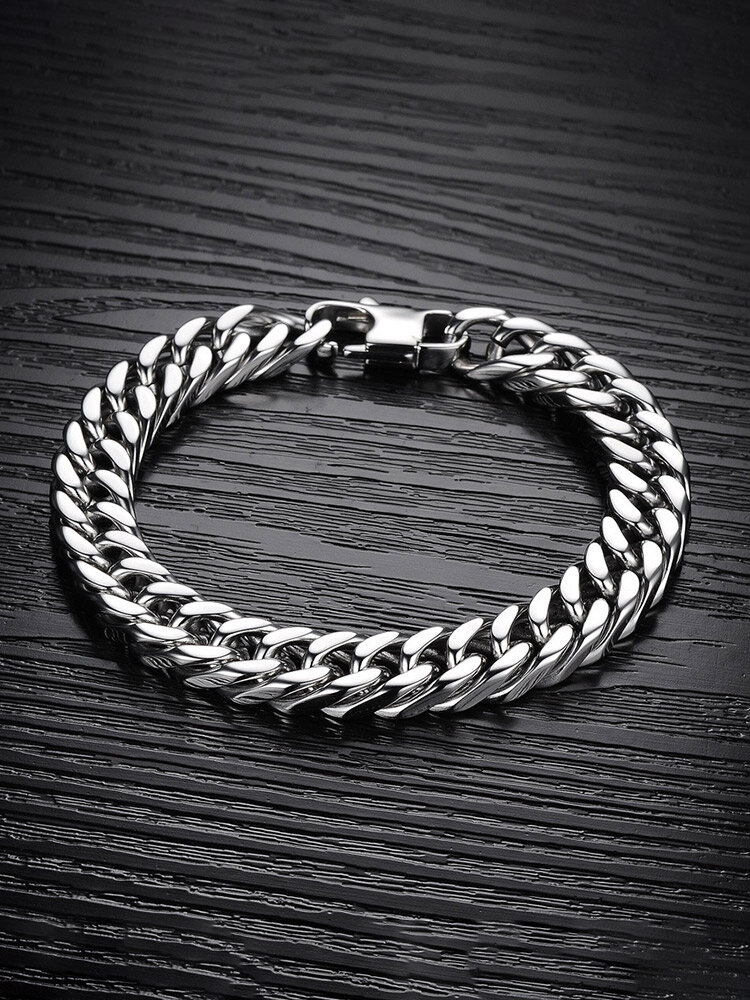 Trendy Simple Thick Twist Chain Stainless Steel Bracelet