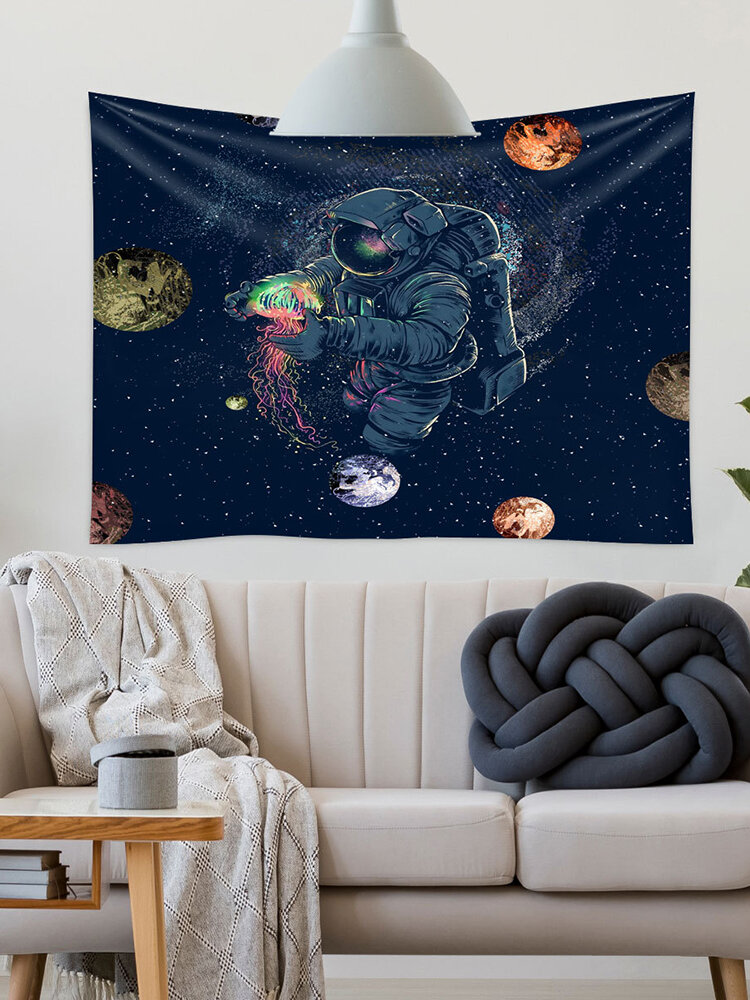 

NASA Astronaut Tapestries Fantasy Spaceman Wall Hanging Tapestry Galaxy Planet Wall Art For Bedroom Living Room Dorm Dec