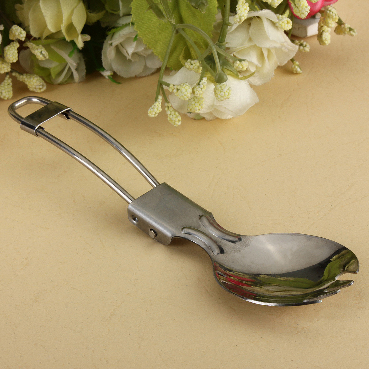 Outdoor Cookout Picnic Stainless Steel Foldable Spoon Fork for Camping Hiking от Newchic WW