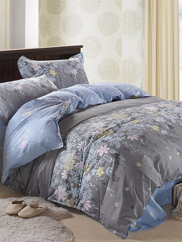 

3 Or 4pcs Rosemary Flower Reactive Printing Bedding Sets Duvet Cover Single Twin Queen Size