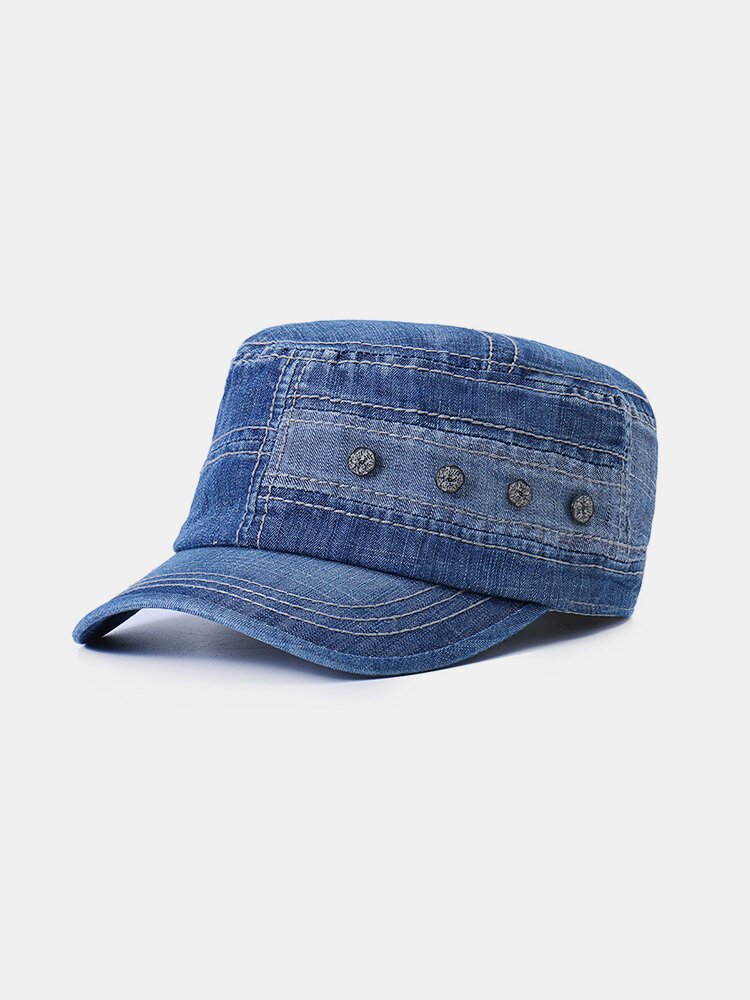 Men Vogue Cotton Flat Cap Sunshade Casual Outdoors Simple Adjustable Hat