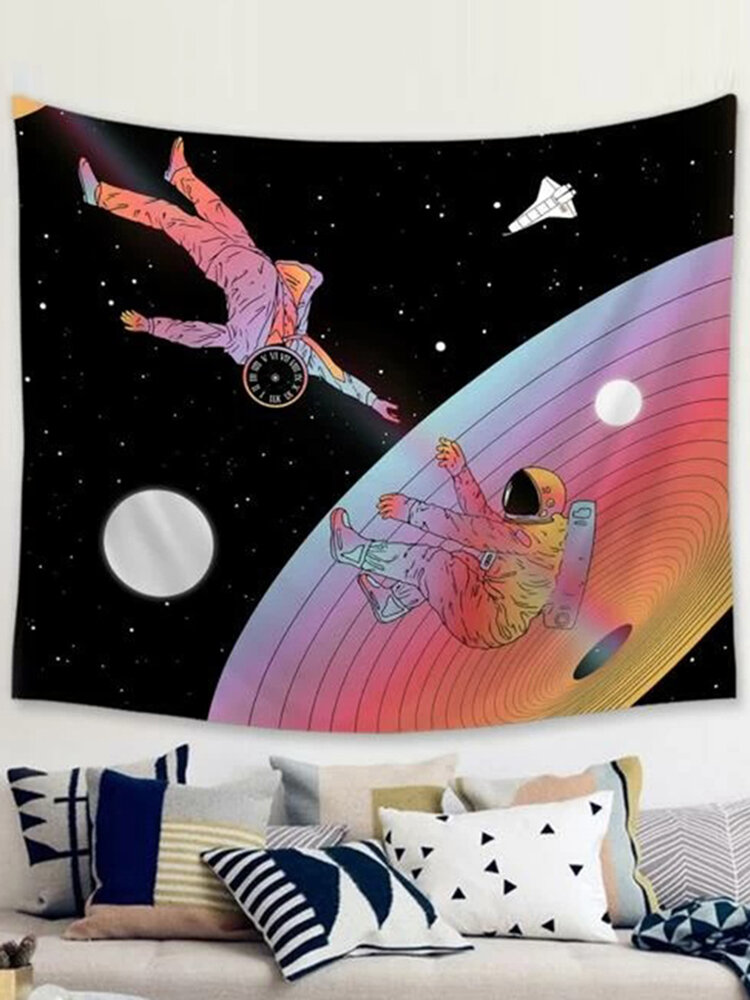 Tapisserie d'astronaute Tapisserie murale psychédélique Tapisserie de rideau de chambre à coucher Tapisserie murale