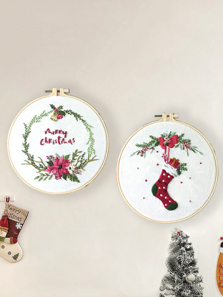 3D DIY Christmas Embroidery Kit Needlework Embroidery For Beginner Art Sewing Craft