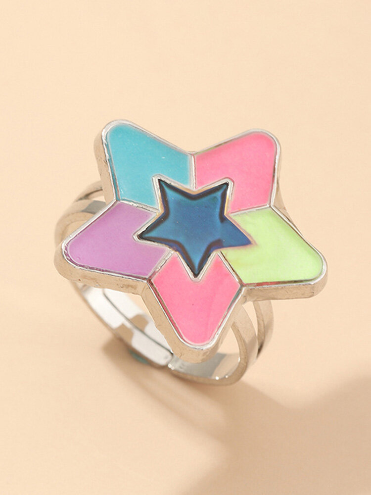 Fashion Funny Mood Ring Unicorn Butterfly Temperature Emotion Feeling Changing Color Ring