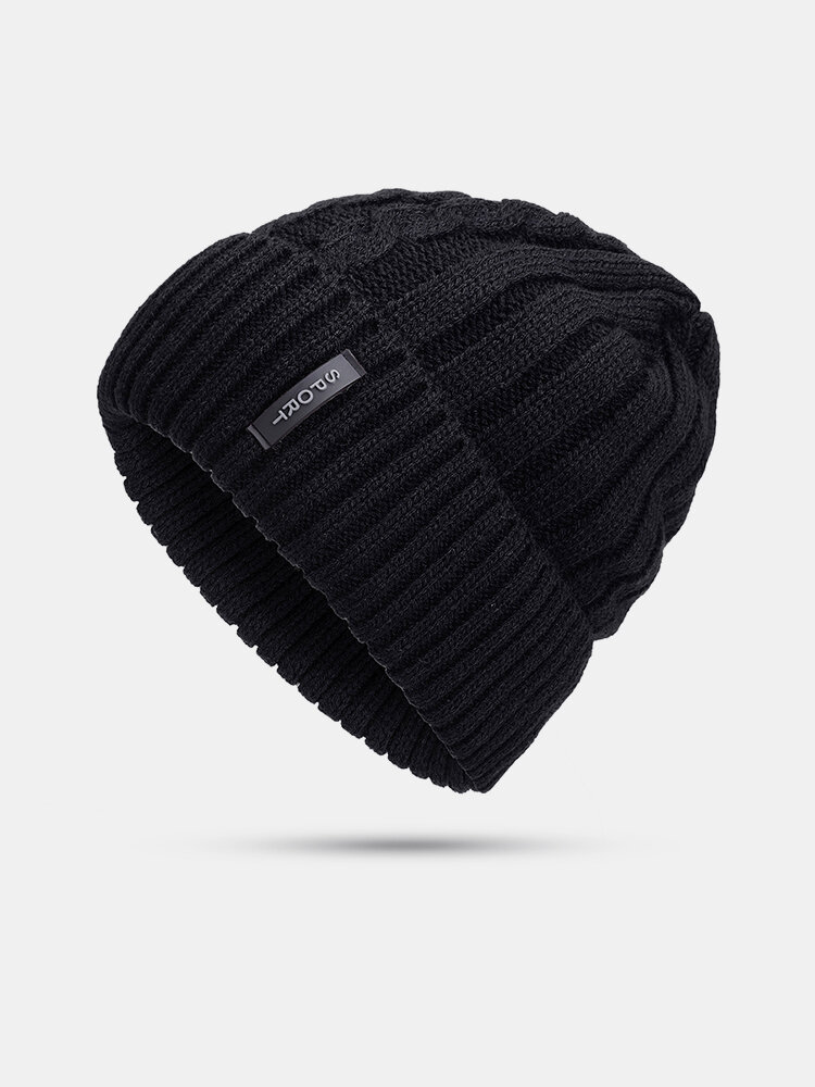 Men Winter Wool Knit Cap Warm Ear Thick Vogue Vintage Outdoor Casual Snow Ski Cycling Beanie