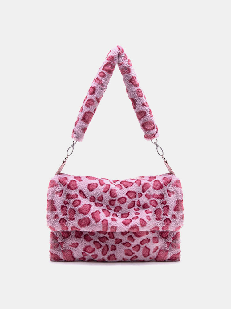 Women Leopard Pattern Prints Shoulder Bag Handbag