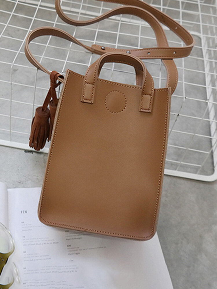 Stylish PU Leather Crossbody Bag 6.5inch Phone Bag Shoulder Bag For Women