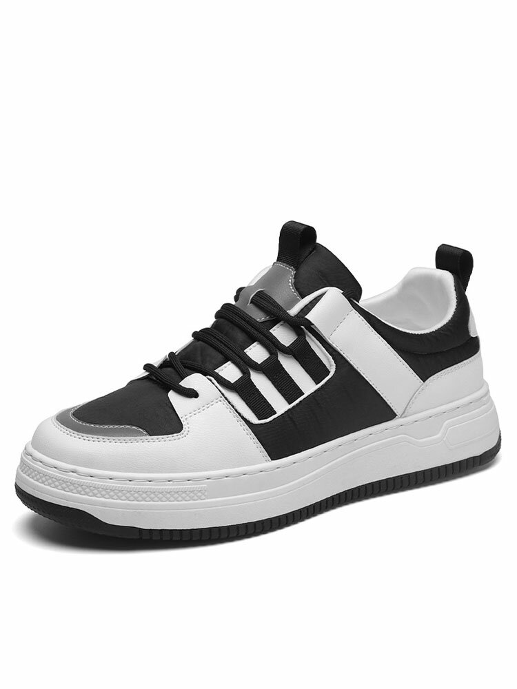 Men Breathable Stitching Non Slip Lace Up Casual Sneakers Sport Shoes