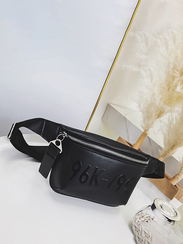 Women Solid Sling Bags Leisure Phone Bags Faux Leather Crossbody Bags Multi-function Fanny Bags
