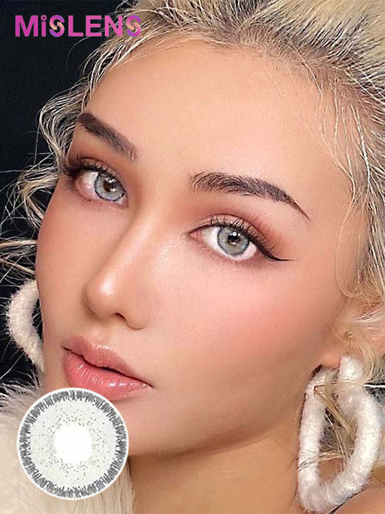 

2 Pcs BEESWAX Limestone Non-prescription Yearly Colored Contact Lenses