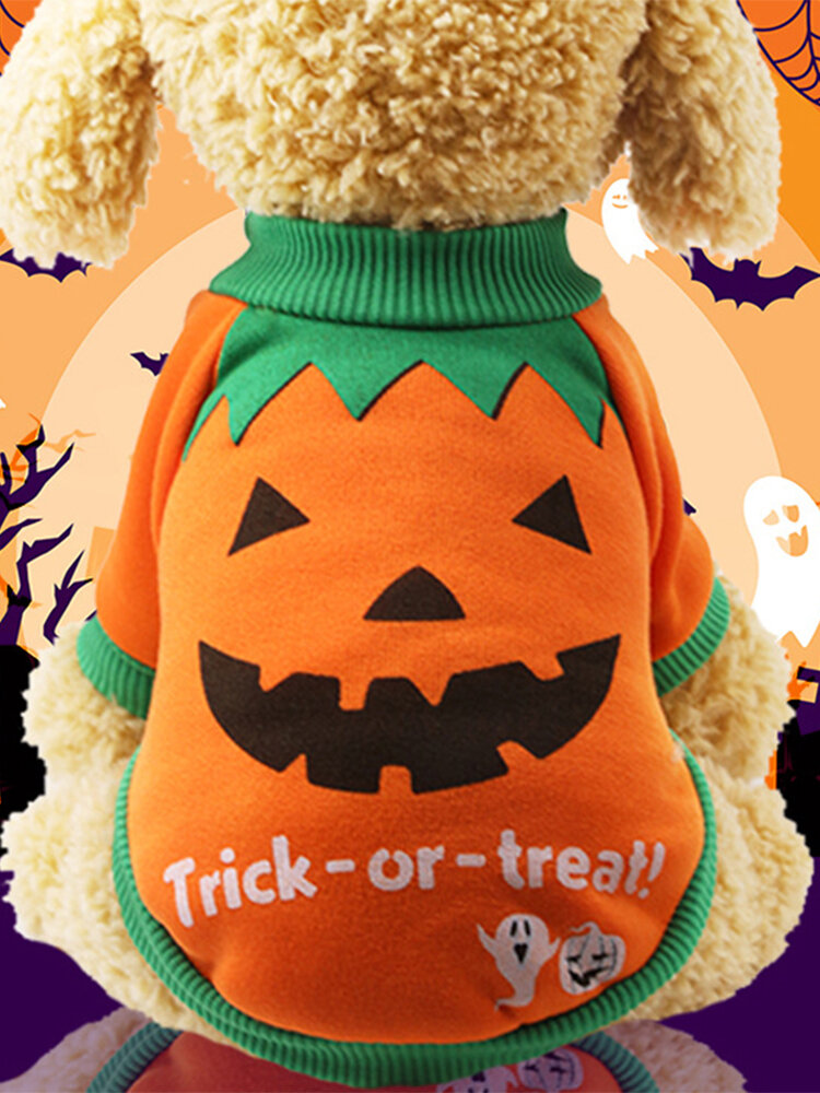 Halloween Pet Dog Pumpkin Witch Costume Puppy Funny Festival Clothing