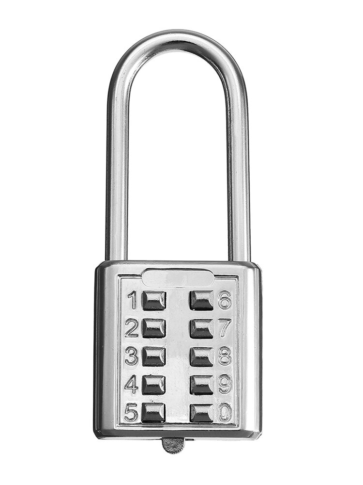 

KCASA LK-21L 10 Digit Push Button Combination Padlock Travel Suitcase Luggage Security Password Lock