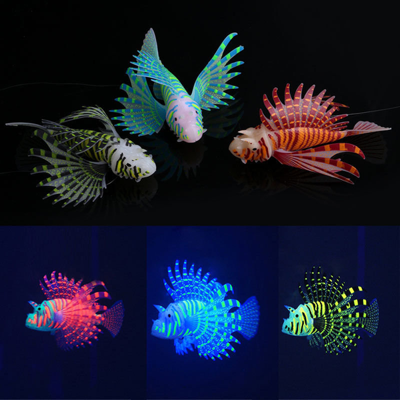Aquarium Ornament Glowing Effect Silicone Artificial Decoration For Fish Tank