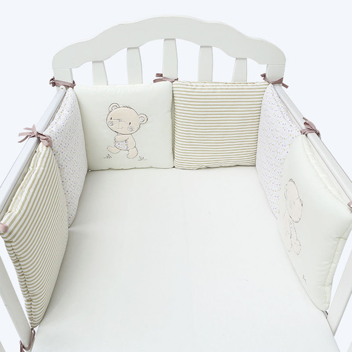 

6pcs Baby Infant Cot Crib Bumper Safety Protector Toddler Nursery Bedding Set, #01;#02;#04;#05