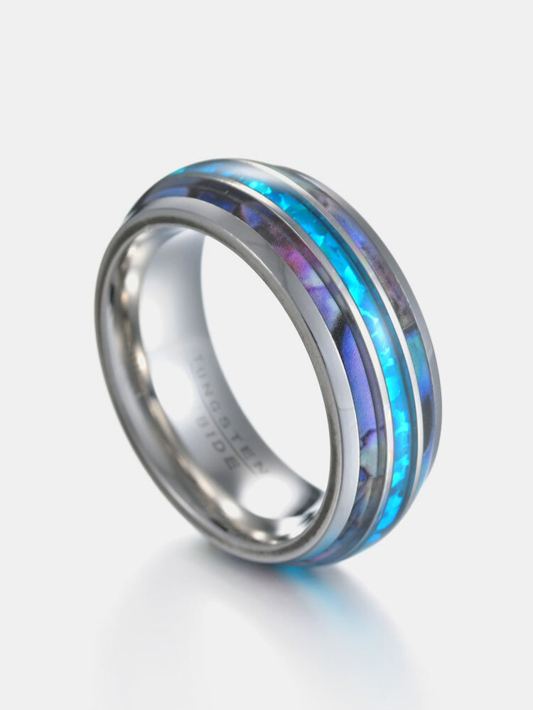 Tungsten Steel Stylish Patchwork Ring For Men